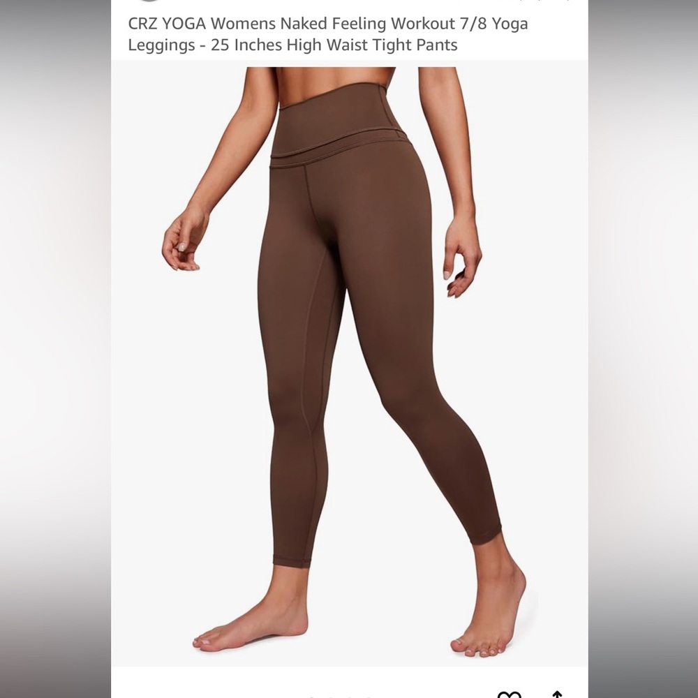 CRZ Yoga Naked Feeling 7/8 Yoga Leggings Taupe Size XS